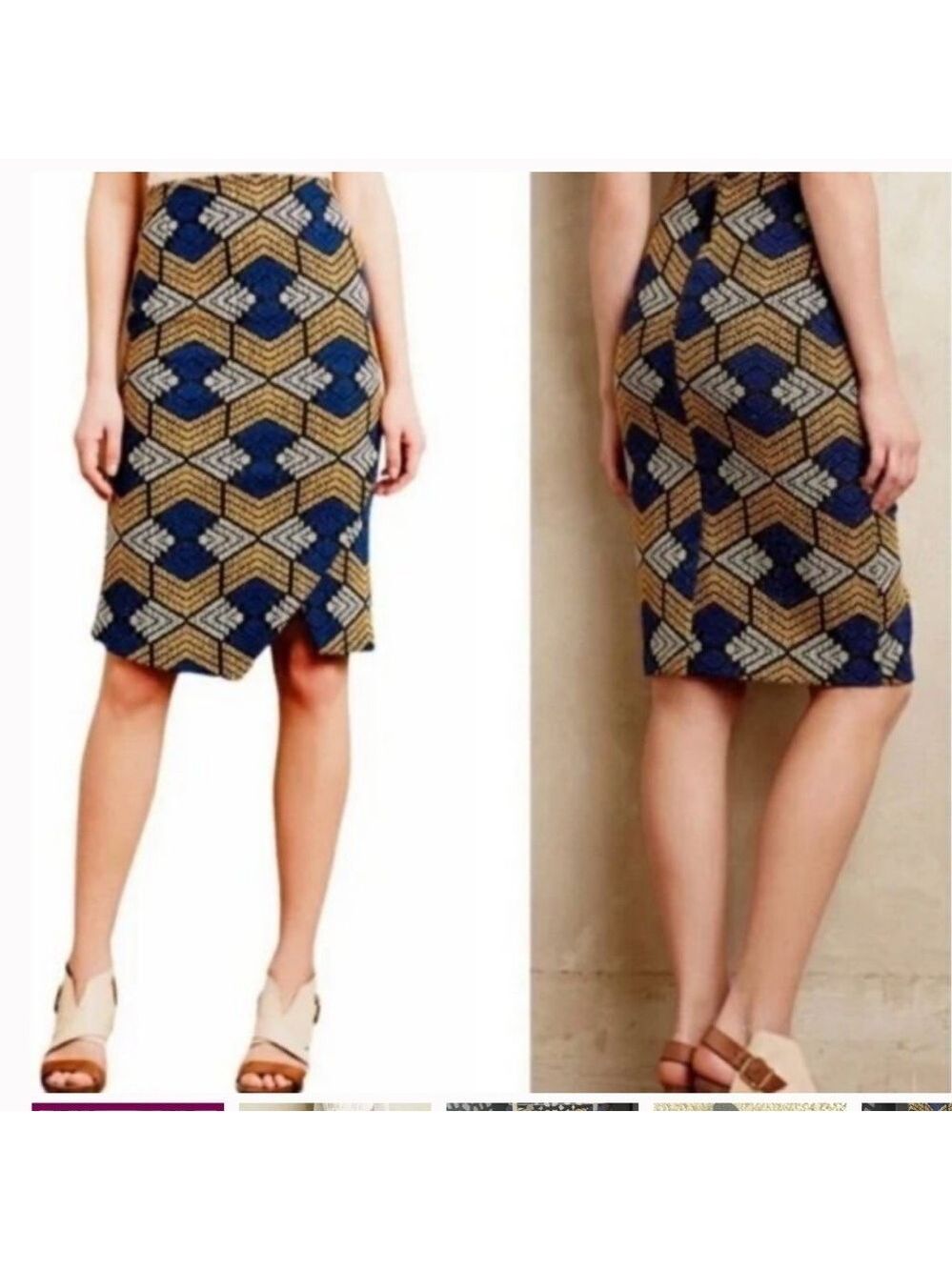 Maeve Anthropologie Kanara asymmetrical pencil skirt  Women’s 2p